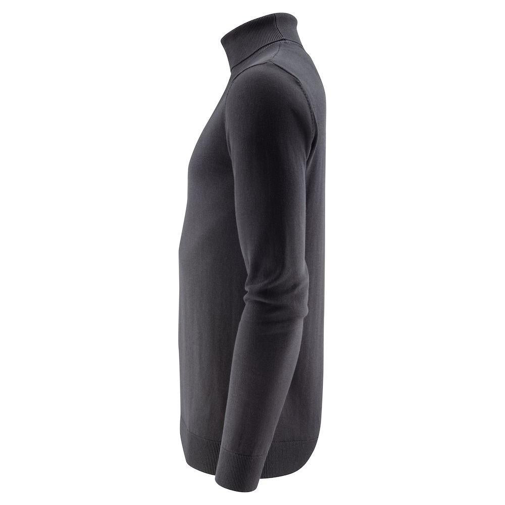 Black - Side - James Harvest Mens Ashland Turtle Neck Pullover