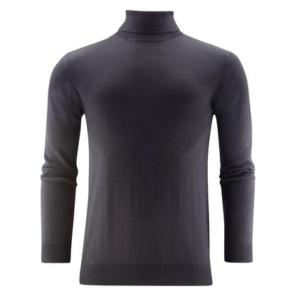 Black - Front - James Harvest Mens Ashland Turtle Neck Pullover