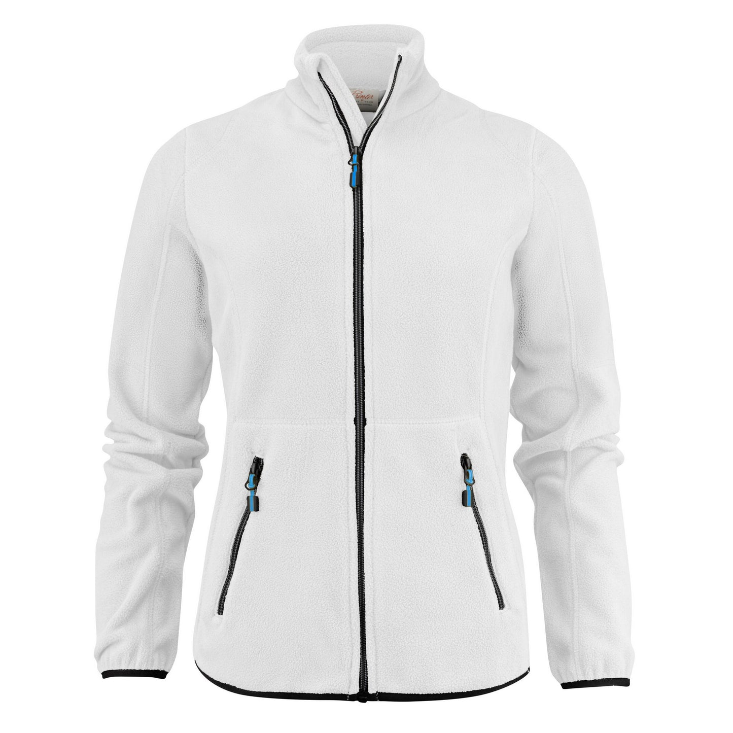 White - Front - Printer Womens-Ladies Speedway Fleece Jacket