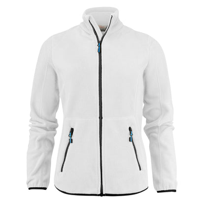 White - Front - Printer Womens-Ladies Speedway Fleece Jacket