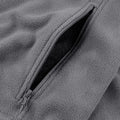 Convoy Grey - Close up - Russell Mens Full Zip Outdoor Fleece Jacket