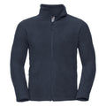 French Navy - Front - Russell Mens Full Zip Outdoor Fleece Jacket