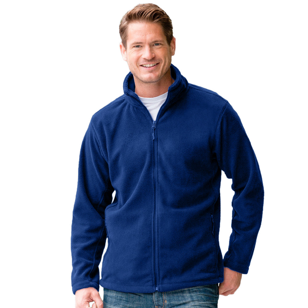 Bright Royal - Side - Russell Mens Full Zip Outdoor Fleece Jacket