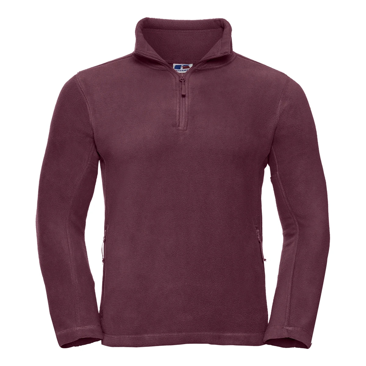 Burgundy - Lifestyle - Russell Mens Full Zip Outdoor Fleece Jacket