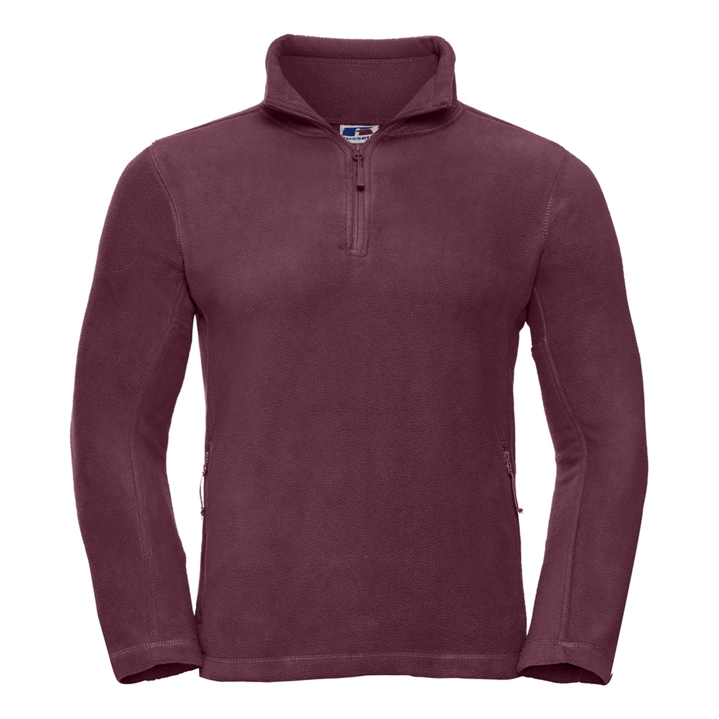 Burgundy - Lifestyle - Russell Mens Full Zip Outdoor Fleece Jacket