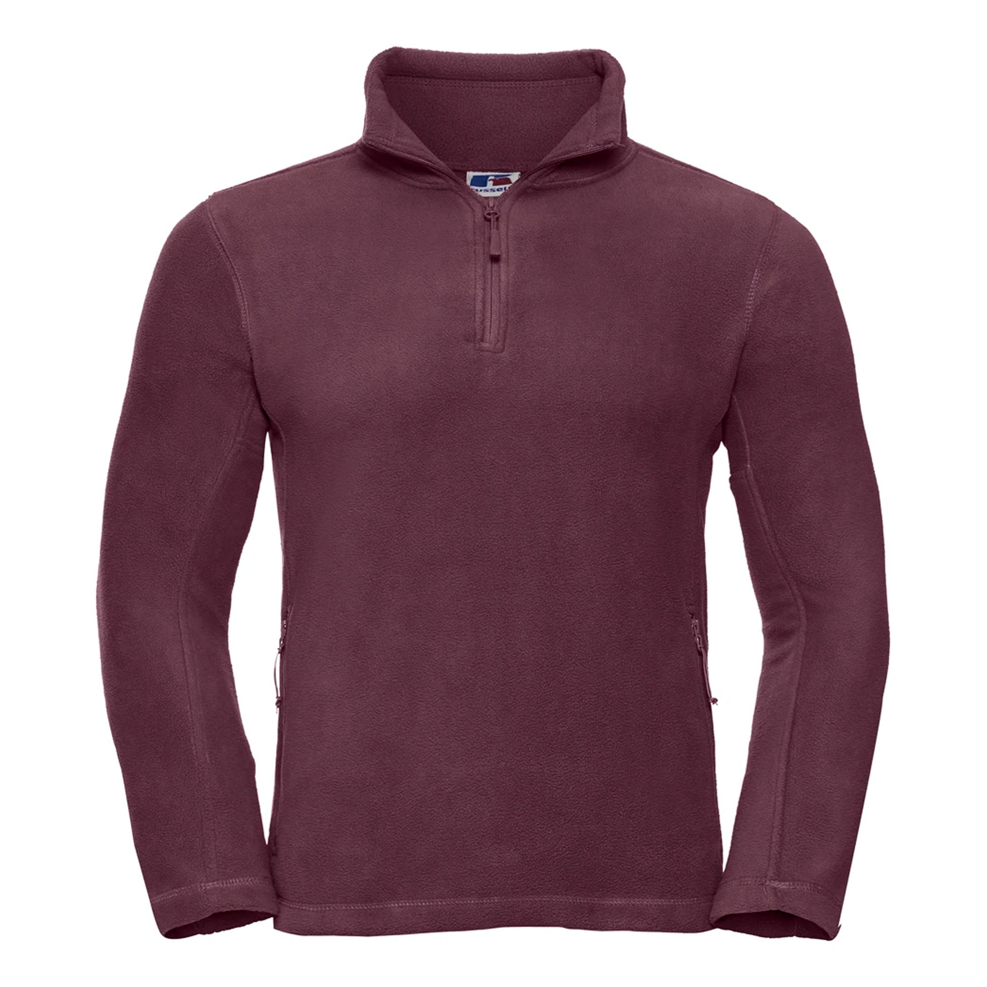 Burgundy - Lifestyle - Russell Mens Full Zip Outdoor Fleece Jacket