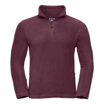 Burgundy - Lifestyle - Russell Mens Full Zip Outdoor Fleece Jacket