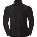 Black - Side - Russell Mens Full Zip Outdoor Fleece Jacket