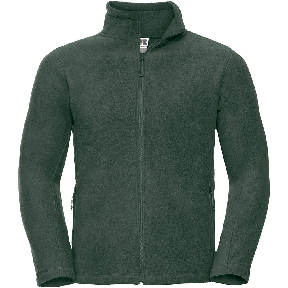 Bottle Green - Back - Russell Mens Full Zip Outdoor Fleece Jacket