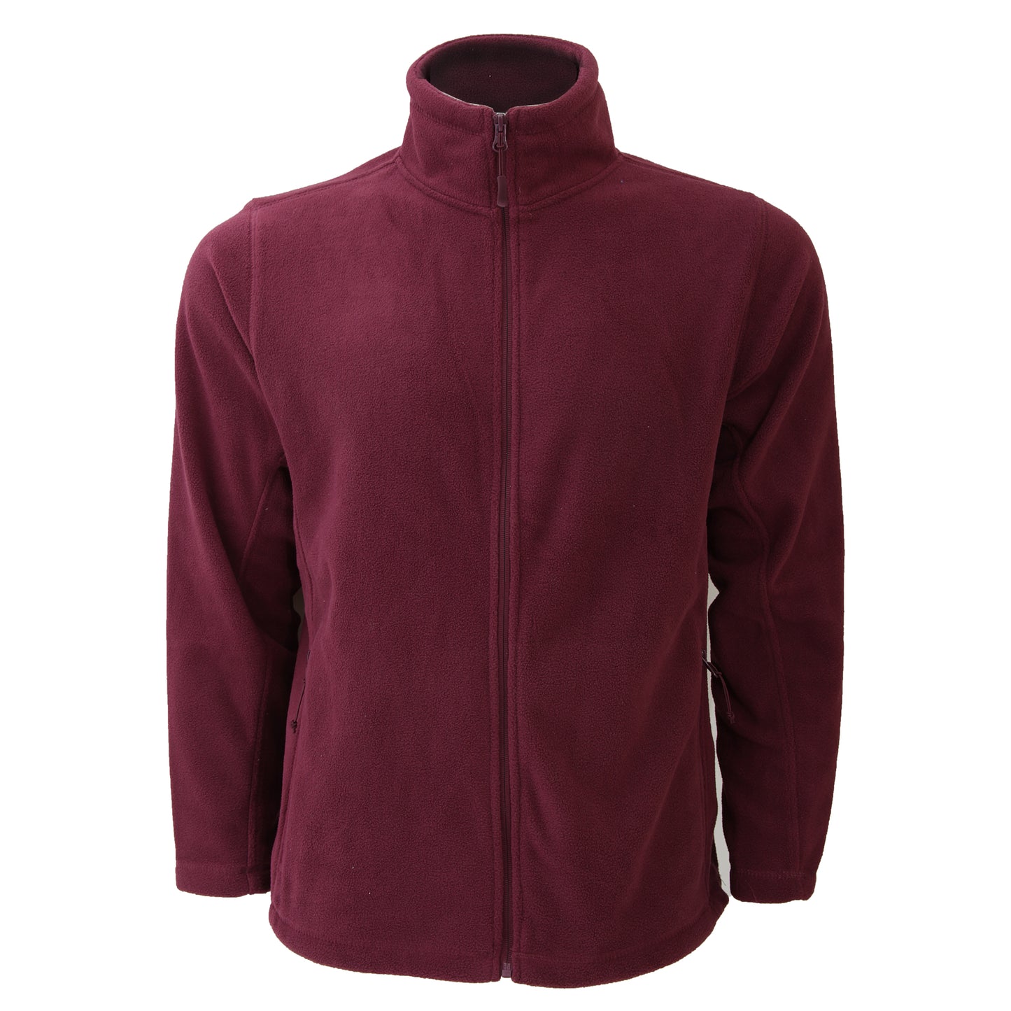 Burgundy - Front - Russell Mens Full Zip Outdoor Fleece Jacket