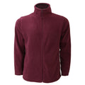 Burgundy - Front - Russell Mens Full Zip Outdoor Fleece Jacket