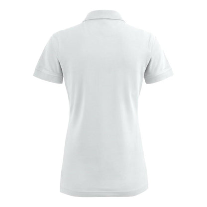 White - Back - Printer Womens-Ladies Stretch Polo Shirt