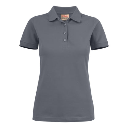 Steel Grey - Back - Printer Womens-Ladies Stretch Polo Shirt