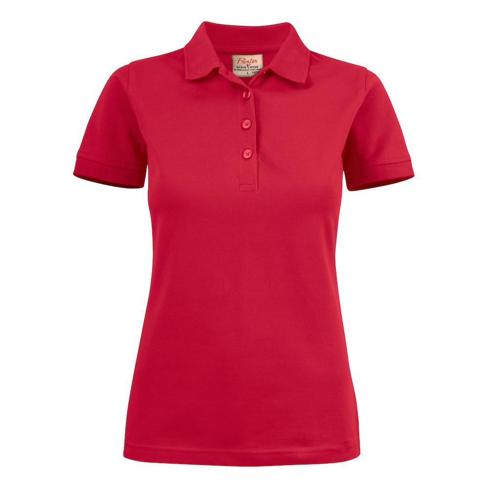Red - Front - Printer Womens-Ladies Stretch Polo Shirt