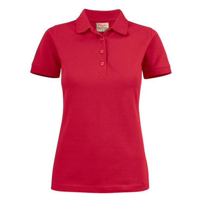 Red - Front - Printer Womens-Ladies Stretch Polo Shirt