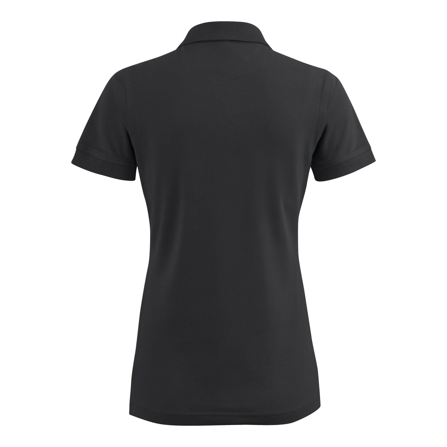 Black - Side - Printer Womens-Ladies Stretch Polo Shirt