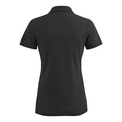Black - Side - Printer Womens-Ladies Stretch Polo Shirt