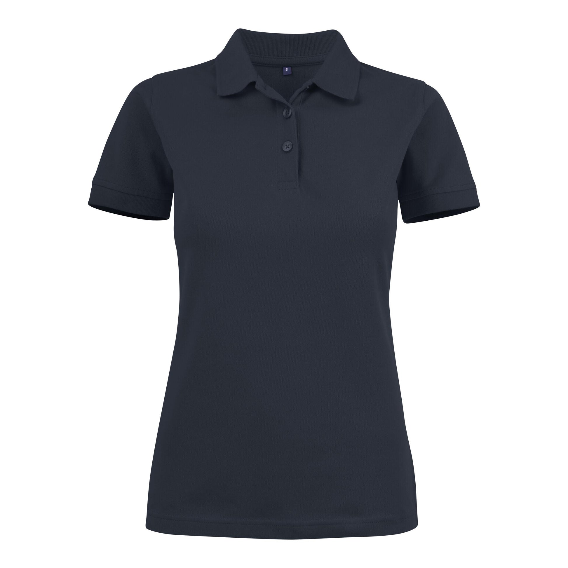 Dark Navy - Back - Printer Womens-Ladies Stretch Polo Shirt