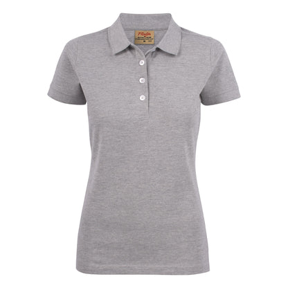 Grey Melange - Back - Printer Womens-Ladies Stretch Polo Shirt