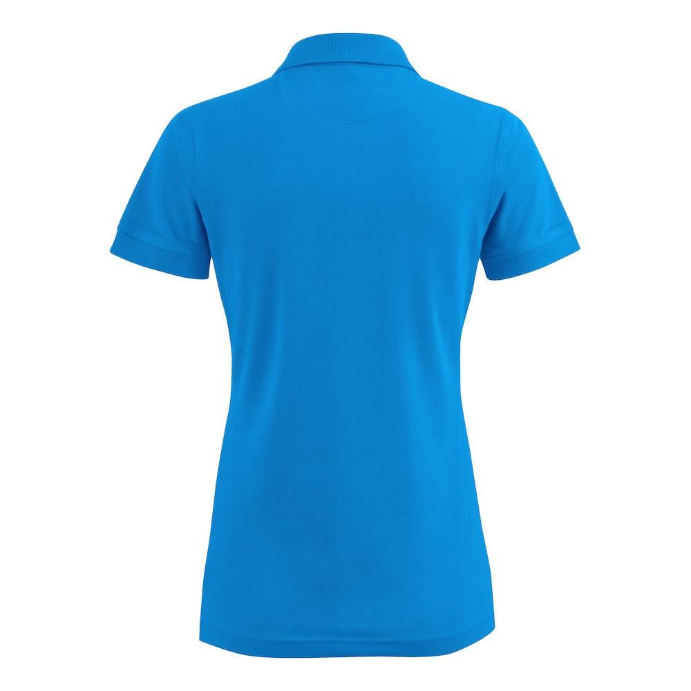 Ocean Blue - Back - Printer Womens-Ladies Stretch Polo Shirt