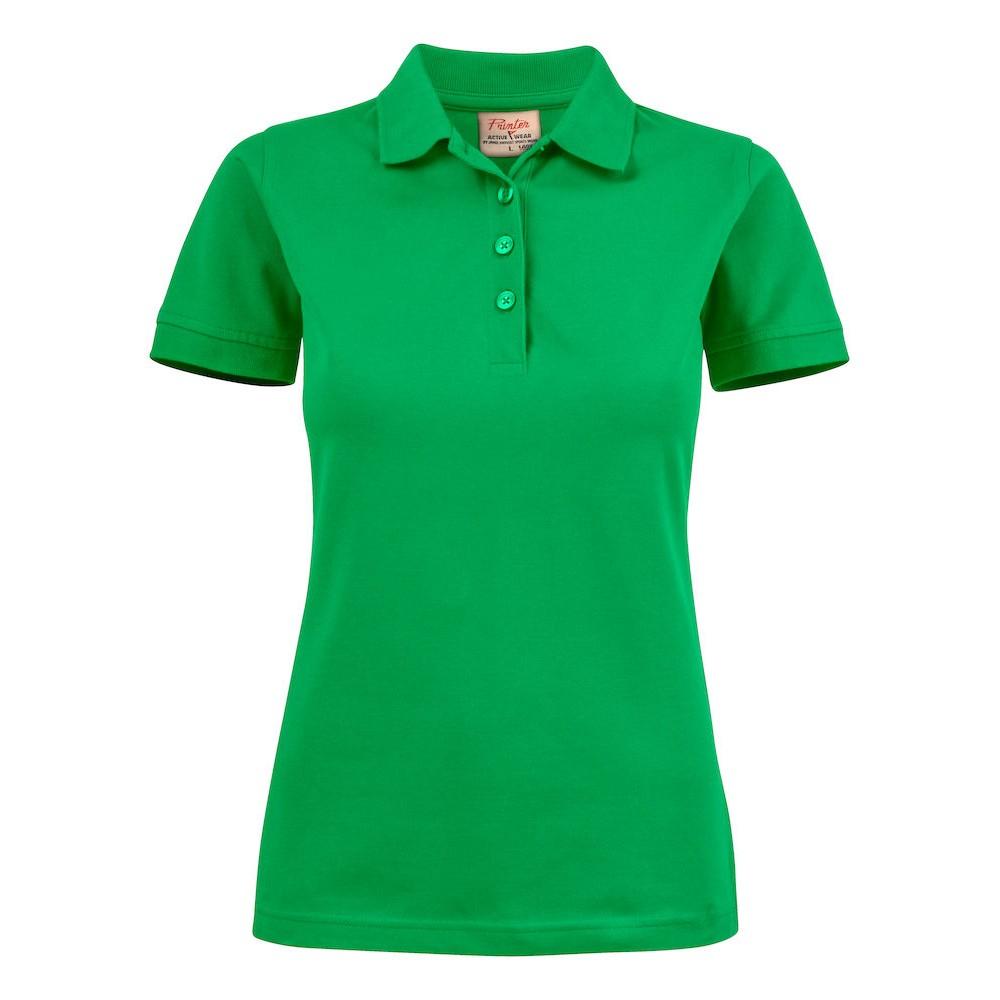 Fresh Green - Front - Printer Womens-Ladies Stretch Polo Shirt
