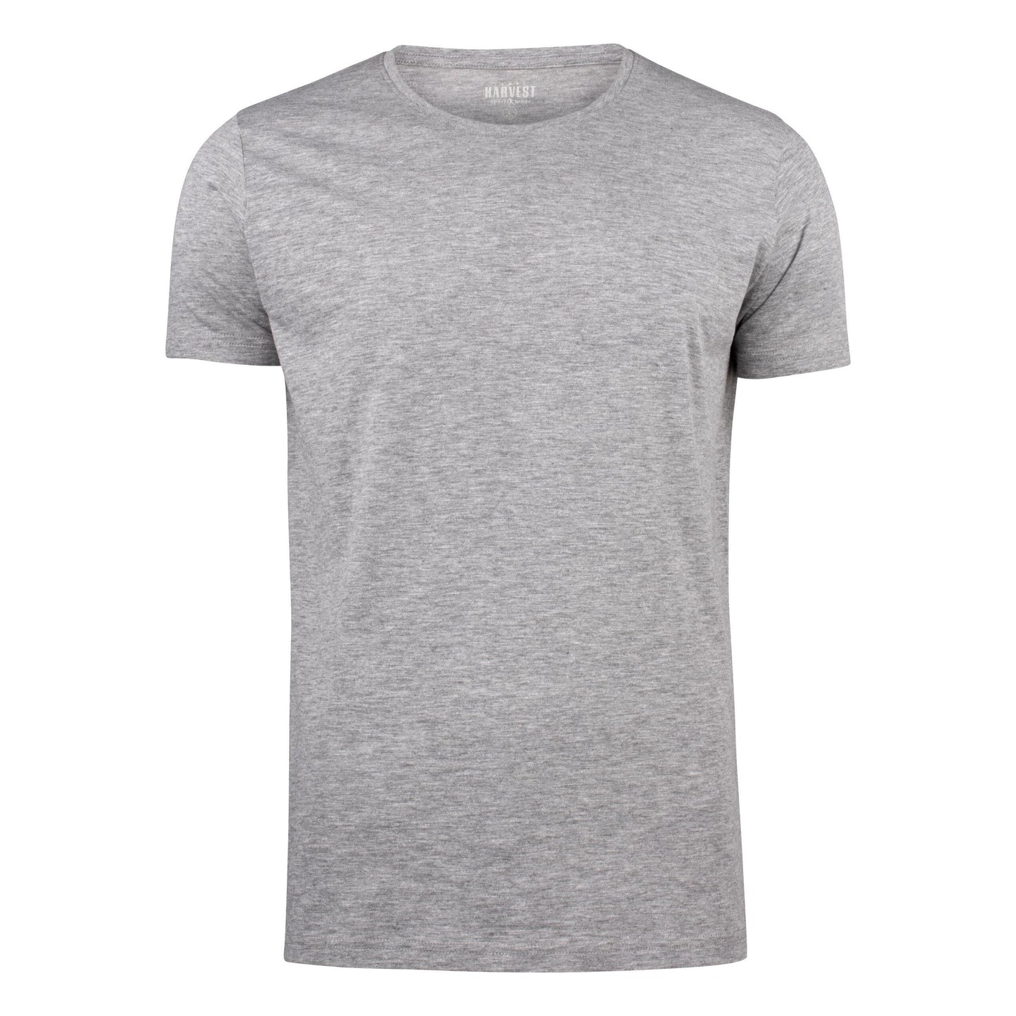 Navy - Front - James Harvest Mens Twoville Melange T-Shirt