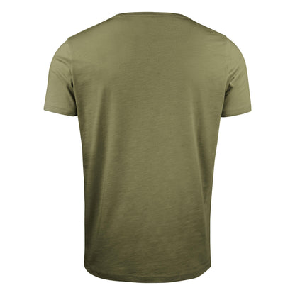 Moss Green - Pack Shot - James Harvest Mens Twoville Melange T-Shirt