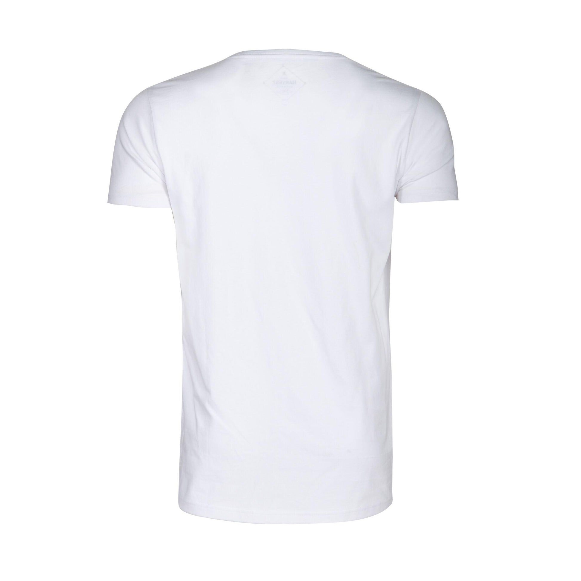 White - Pack Shot - James Harvest Mens Twoville Melange T-Shirt