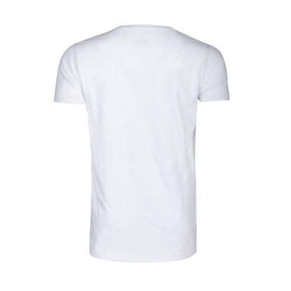 White - Pack Shot - James Harvest Mens Twoville Melange T-Shirt