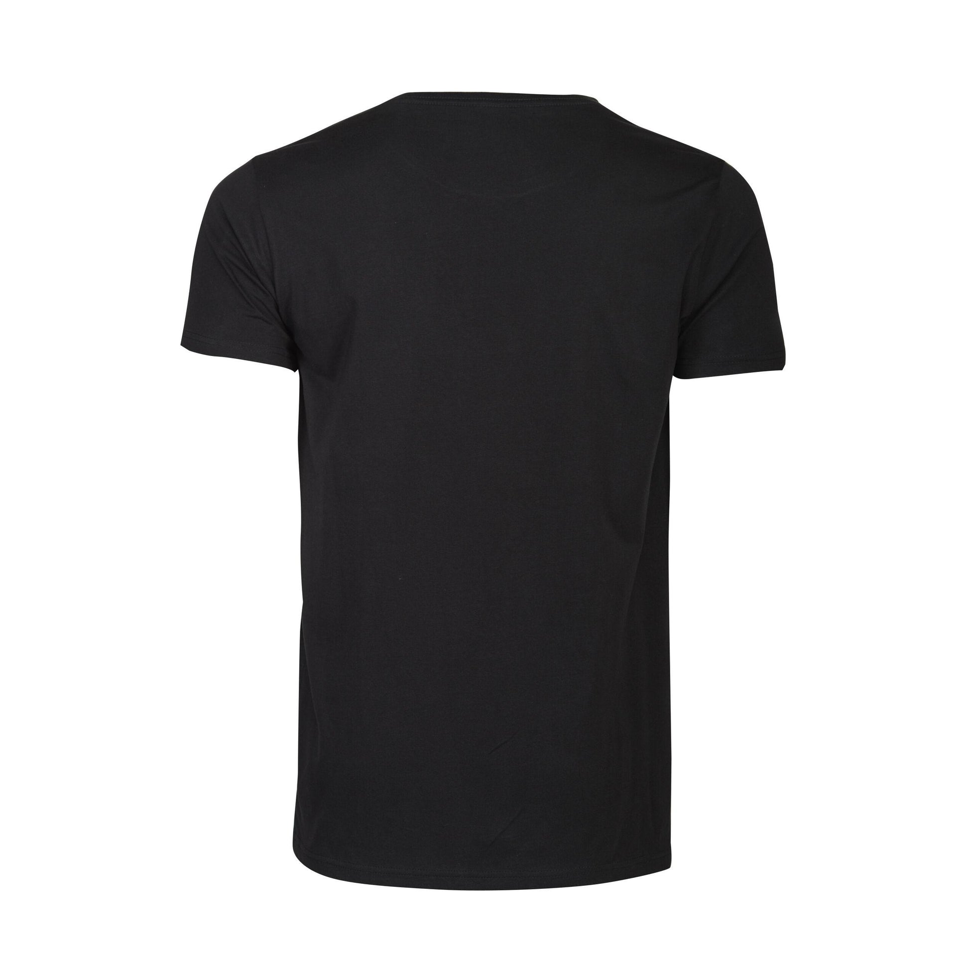 Black - Pack Shot - James Harvest Mens Twoville Melange T-Shirt
