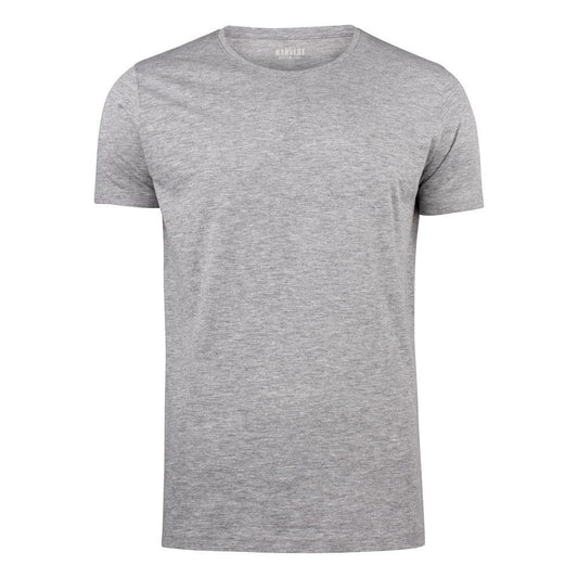 Grey Melange - Front - James Harvest Mens Twoville Melange T-Shirt