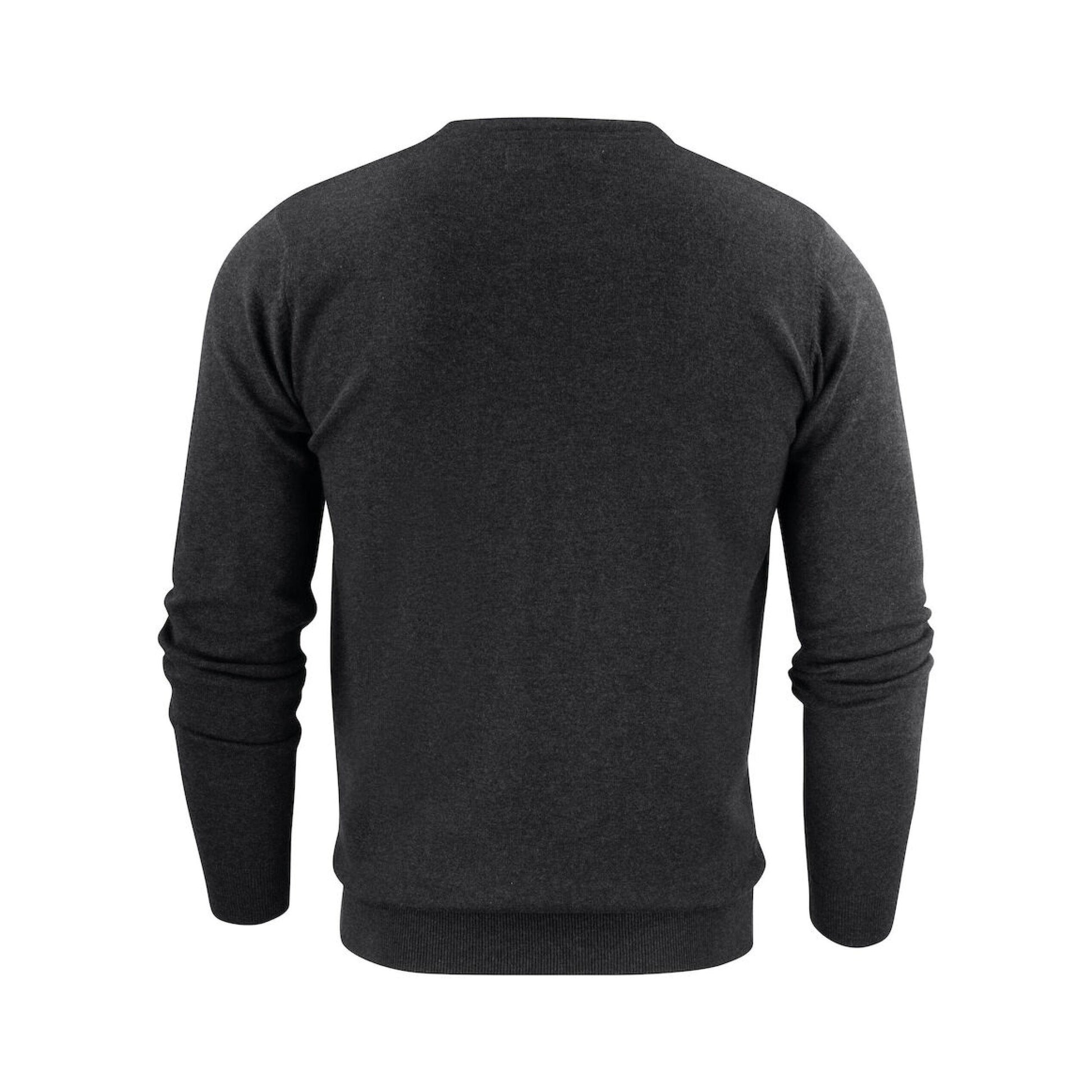Anthracite Melange - Side - James Harvest Mens Ashland V Neck Sweatshirt