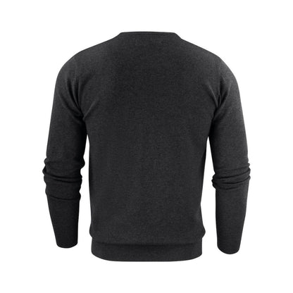 Anthracite Melange - Side - James Harvest Mens Ashland V Neck Sweatshirt