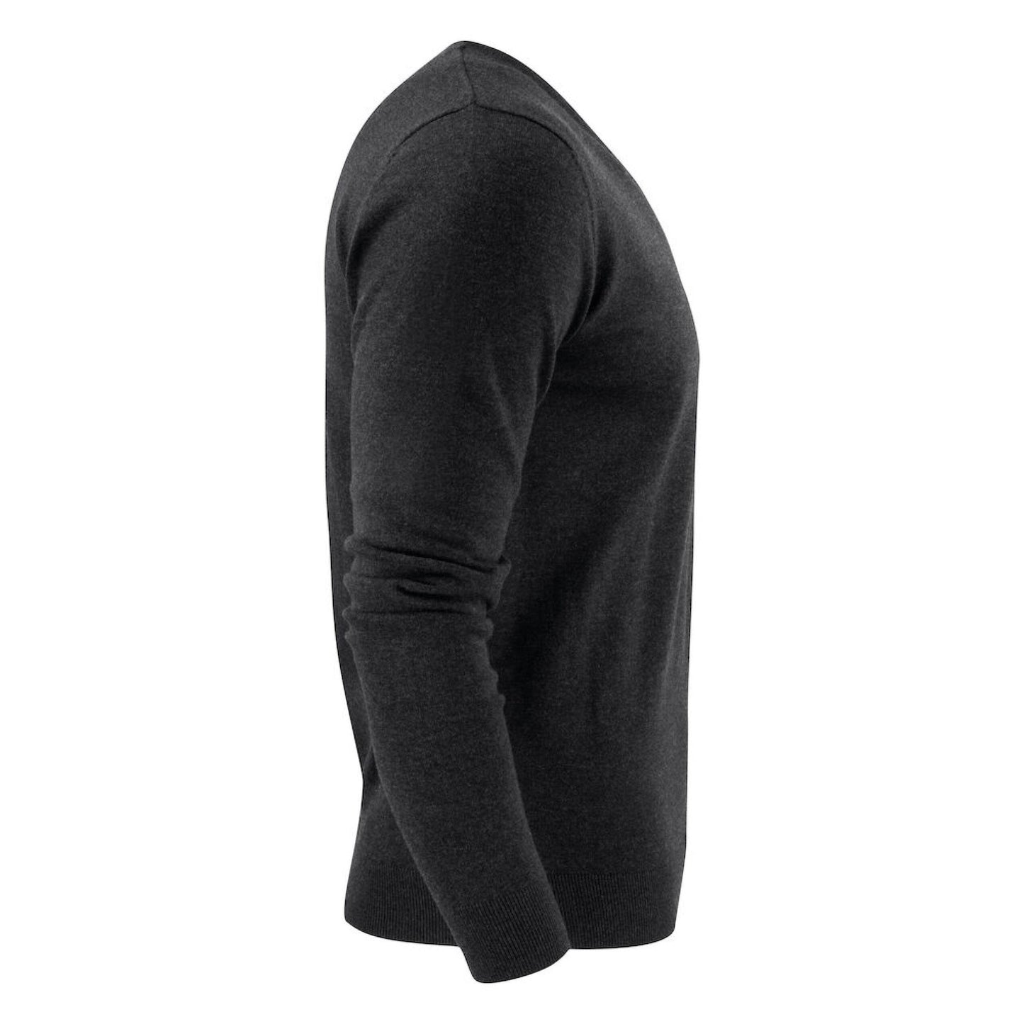 Anthracite Melange - Lifestyle - James Harvest Mens Ashland V Neck Sweatshirt