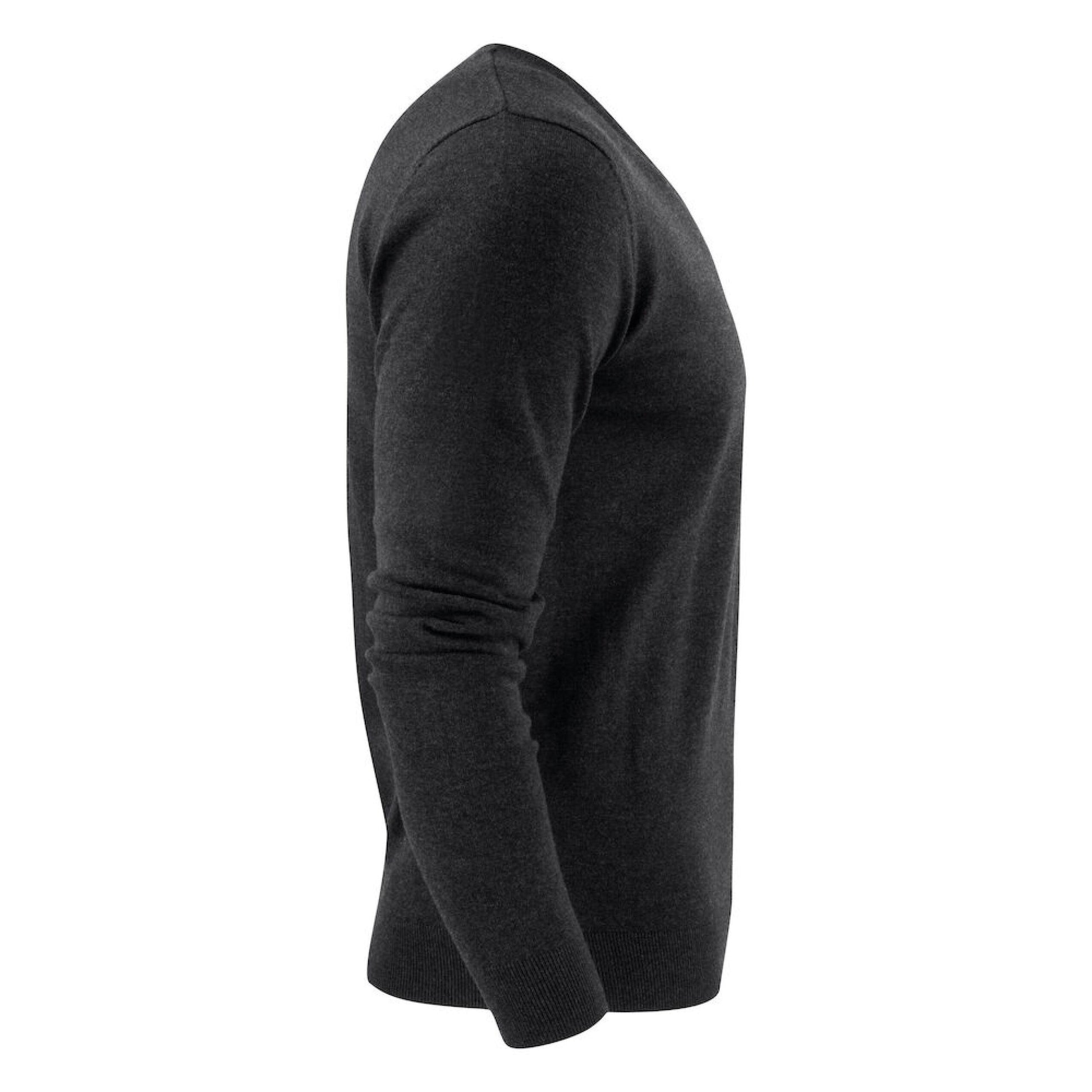 Anthracite Melange - Lifestyle - James Harvest Mens Ashland V Neck Sweatshirt