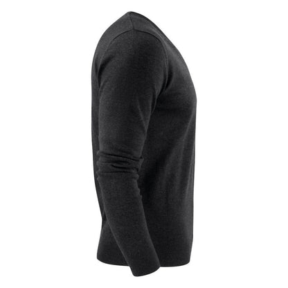Anthracite Melange - Lifestyle - James Harvest Mens Ashland V Neck Sweatshirt