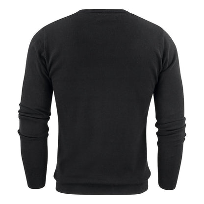 Black - Back - James Harvest Mens Ashland V Neck Sweatshirt