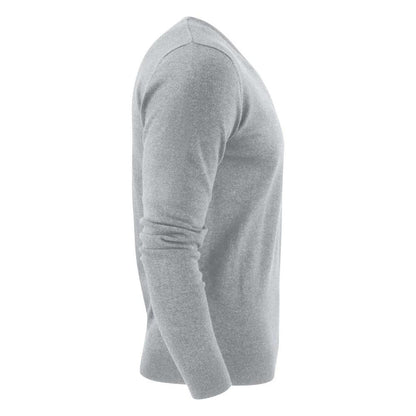 Grey Melange - Side - James Harvest Mens Ashland V Neck Sweatshirt
