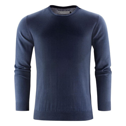 Navy - Front - James Harvest Mens Ashland Round Neck Sweatshirt