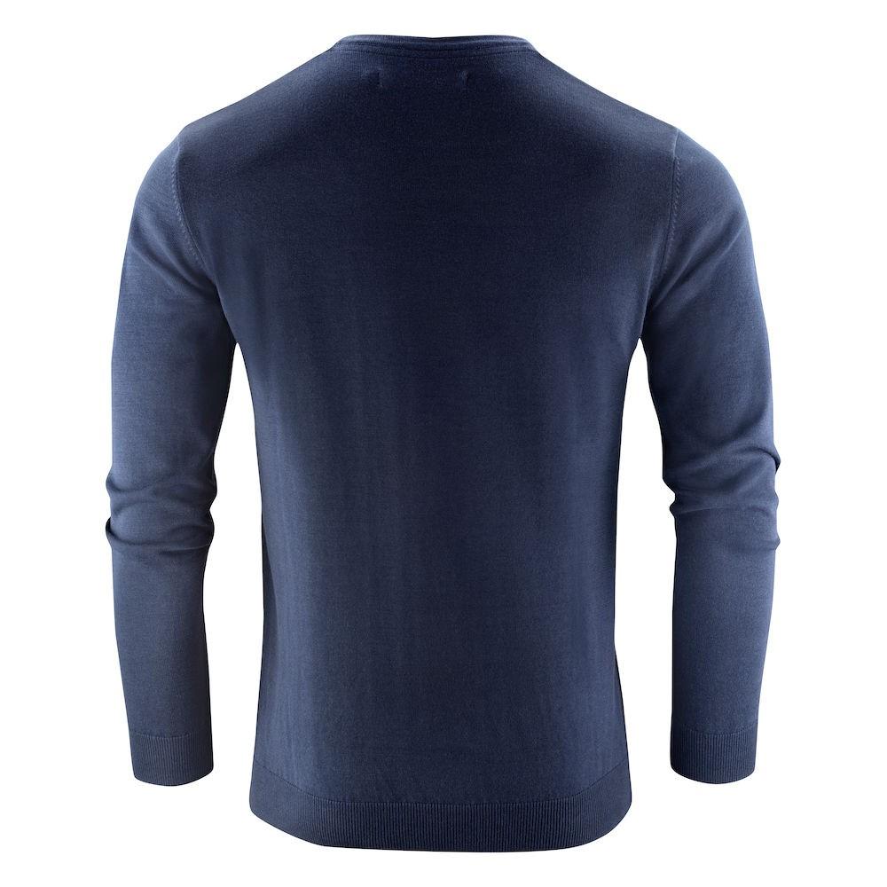 Navy - Back - James Harvest Mens Ashland Round Neck Sweatshirt