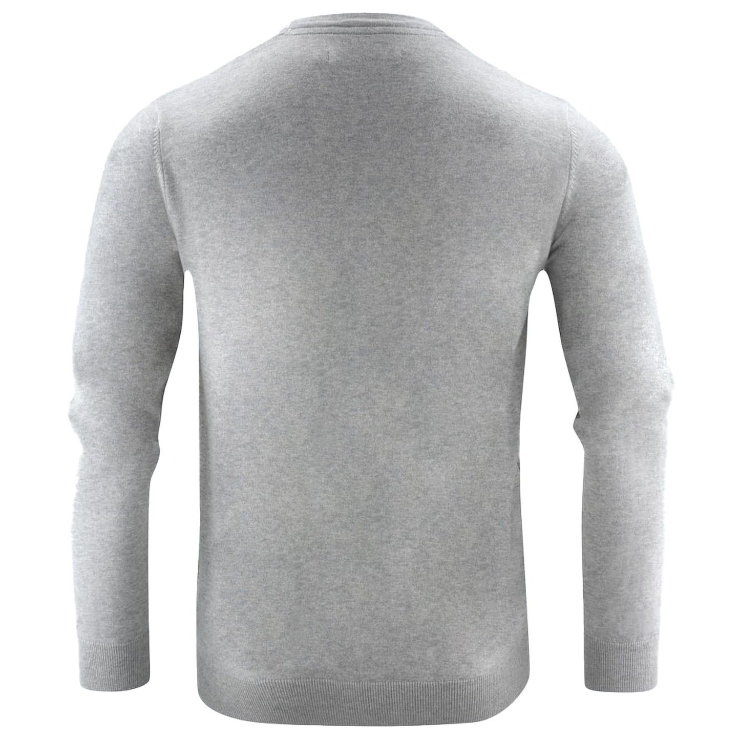Grey Melange - Back - James Harvest Mens Ashland Round Neck Sweatshirt