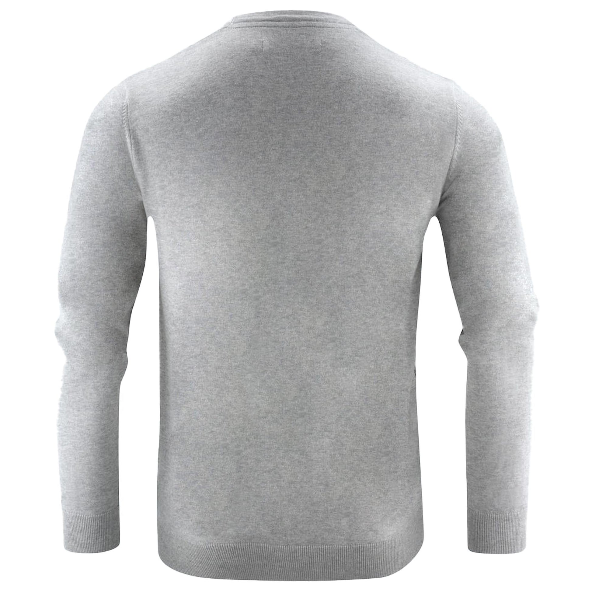 Grey Melange - Back - James Harvest Mens Ashland Round Neck Sweatshirt