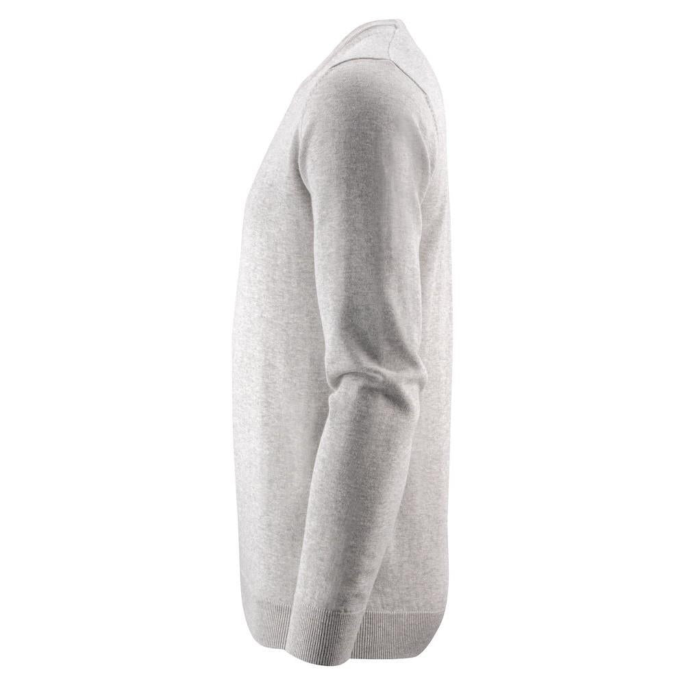 Grey Melange - Side - James Harvest Mens Ashland Round Neck Sweatshirt