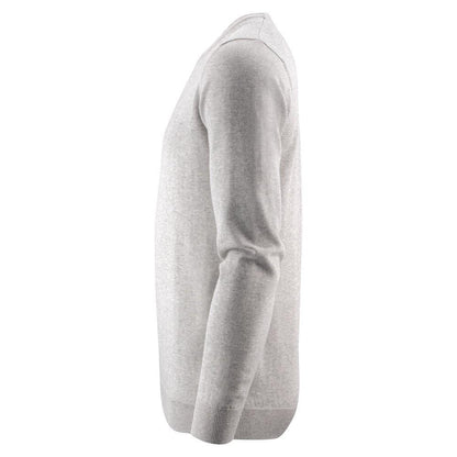 Grey Melange - Side - James Harvest Mens Ashland Round Neck Sweatshirt