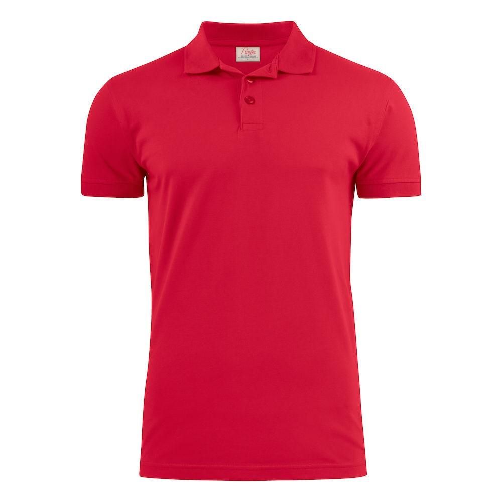 Red - Front - Printer Mens Surf Stretch Polo Shirt