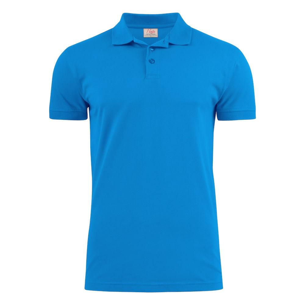 Ocean Blue - Front - Printer Mens Surf Stretch Polo Shirt