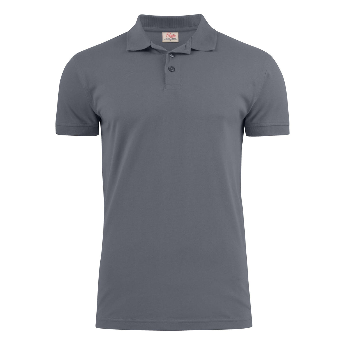 Steel Grey - Back - Printer Mens Surf Stretch Polo Shirt