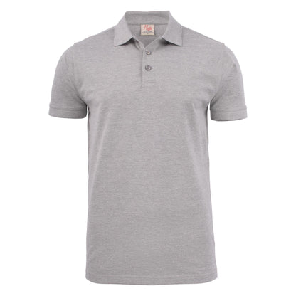 Grey Melange - Back - Printer Mens Surf Stretch Polo Shirt