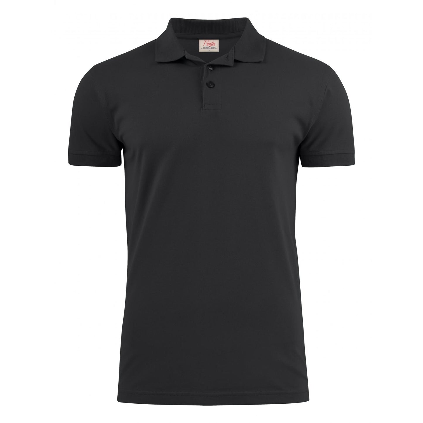Black - Front - Printer Mens Surf Stretch Polo Shirt