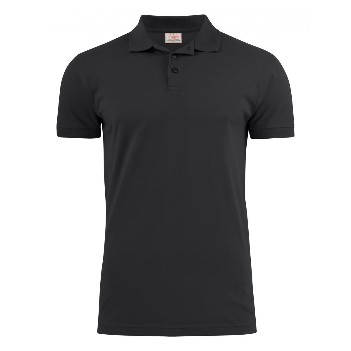 Black - Front - Printer Mens Surf Stretch Polo Shirt